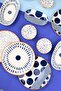 Tabak Evi Porcelain Spotty Breakfast and Catering Set for 6 People, 14 Pieces - 5