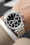 Men's Wristwatch with Calendar Steel Case & Steel Strap Silver-Black Zmfer213 - 4