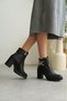 Women's Zippered Buckle Detailed Daily Use Short Heeled Boots Shoes - 4