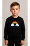 Children's Team Sweatshirt Sky Rainbow Printed Girls Boys Crew Neck3 4-5-6-7-8-9-10-11-12Years