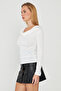 Drape Collar Sandy Long Sleeve Blouse - 738 - 6