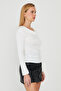 Drape Collar Sandy Long Sleeve Blouse - 738 - 7