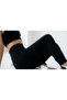 Women's Cotton Tummy Control Fitness Long Leggings Black - 2