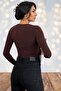 Stylish Body Blouse with Low-Cut Chest and Metal Ring Detail 10131 - 2