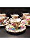 ESTERHOMEDECOR Hand-Painted Porcelain Coffee Cup Set for 6 People - 6