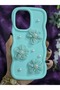Redmi 13C Compatible Water Green Pearl & Tulle Floral Stylish Phone Case