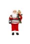 Santa Claus Figurine with Gas Lamp, Kokina Floral Christmas Decorative Ornament for Home Office 46 cm - 2