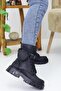 Women's Lace-Up Zippered Wallet Thick Sole Boots Winter Waterproof - 2