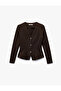 Slim Fit Long Sleeve V-Neck Button Peplum Blouse - 3