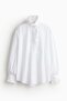 Frill-trimmed cotton shirt