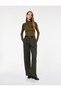 X Sima Tarkan - Long Sleeve Draped Cross Mock Neck Body