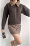 Plush Collar Knitwear Cardigan - 6