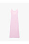 Slim Fit Lined Slit Detailed Thin Strap Lace Dress - 5