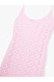 Slim Fit Lined Slit Detailed Thin Strap Lace Dress - 6