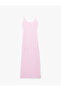 Slim Fit Lined Slit Detailed Thin Strap Lace Dress - 4