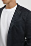 Buttoned Double Pocket Flap Slit Cotton Lycra Patterned Men's Jacket Slim - 3