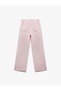 Cotton Straight Leg Pants with Tie-Up Waist - Loose Straight Fit Jeans - 5