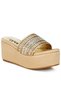 Women Diamante & Rhinestone Detail Stylish Flatforms in Gold