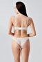 Women's Unpadded Ecru Lace Bustier Bra Suit C2T6N1433 - 4