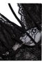 Women Lingerie Lace Chemise Sleepwear Babydoll Nightgown Teddy Lingerie Black XX-Large - 4