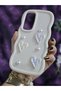 Samsung Galaxy S24 Fe Compatible Shiny Heart & Pearl Detailed Soft Stylish Phone Case - 3