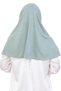 Ready-Made Turban & Headscarf – Comfortable Hijab Shawl Islamic Clothing with Viscose Bonnet Set - Light Green - 5