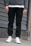 Men's Black Jogger Cargo Pocket Jeans - Elastic Waist and Leg, Stretch Fabric - 3