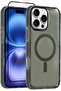 iPhone 16 Pro Max Hard PC Polycarbonate Shockproof Case (Grey Case + 1 Glass)