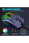 ماوس ألعاب USB، تصميم مجوف، أزرار سلكية قابلة للبرمجة و13 وضعًا للإضاءة الخلفية، زر إطلاق سريع - 6