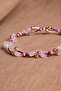 Certified Pink Quartz-Hematite Natural Stone Macrame Bracelet Odt034 - 4
