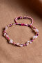Certified Pink Quartz-Hematite Natural Stone Macrame Bracelet Odt034 - 3