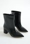 Removable Dust Cover Detailed Pointed Toe 2in1 Women's Boots 0012501 Black Rustic - 7