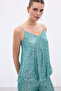 Sequin Detailed Strap Blouse - Mint - 5