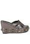 Women Chunky Diamante & Rhinestone Cut-Out Sandals in Pewter - 2
