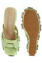 Women Chunky Diamante & Rhinestone Cut-Out Sandals in Lime Green - 4