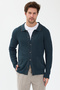 Loix Men's Dark Green Cotton Blend Thessaloniki Knitted Cardigan with Bag Pockets - 4