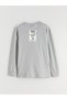 Kids Gray Crew Neck Boys' T-Shirt - 3