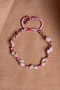 Certified Pink Quartz-Hematite Natural Stone Macrame Bracelet Odt034 - 2