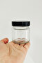255 ml Jar with Black Deep Lid 255 Cc Transparent Jam, Marmalade Glass Jar Deep 20 Pieces - 3