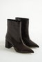 Removable Dust Cover Detailed Pointed Toe 2in1 Women's Boots 0012501 Brown Rustic - 7