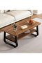 Stylish & Durable Coffee Table Sofa Side Table End Table Snack Table Bedside Table Nightstand with 2 Layer Storage for Small Space