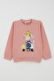 Girl's Tracksuit Set Scooter Girl Printed 1.5-5 Years Old, Dusty Rose - 2