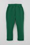Baby Boy Sweatpants with Teddy Bear Emblem, Button Accent Pieces, 9 Months-3 Years, Dark Green - 2