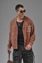 Buttoned Embroidery Detailed Oversized Pattern Men's Cardigan