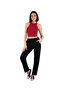 Women's Viscose Fabric 2-Pack Black/Brown Sweatpants (with Plus Size Option) - 4