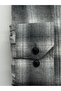 Regular Fit Winter Long Sleeve Button-Up Collar Plaid Grey Shirt 4042g - 3