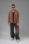 Oversized Pattern Men's Cardigan with Logo Detail - 4