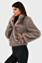 Regular Fit Crew Neck Zippered Fur Fur 68912359939 - 5