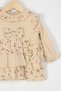 Baby Girl Layered Floral Print Bandana Dress - 3