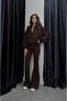 Brown Spanish Pants Zippered Sweatshirt Set - 3